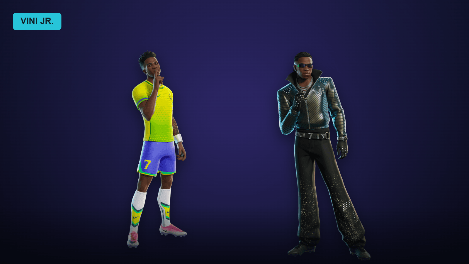 Vini Jr y Vini galáctico de cuerpo completo — Vini Jr Fortnite